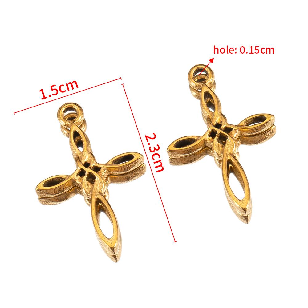 5pcs Stainless Steel Bohemian Launch Pendants for Women Necklace Plated Golden Love Heart Charms DIY Jewelry Findings Wholesale