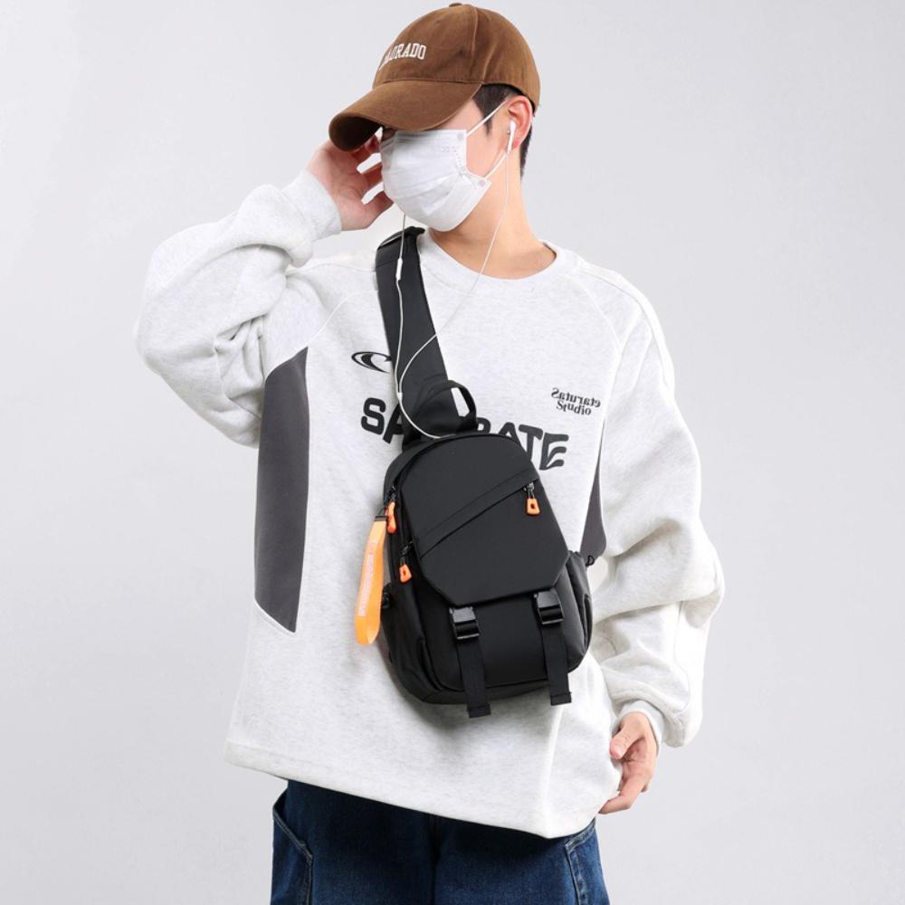 Waterproof Nylon Crossbody Bag - Men's Chest Sling Backpack, Compact Shoulder Messenger Bag, Travel & Outdoor Hiking Pack 2025