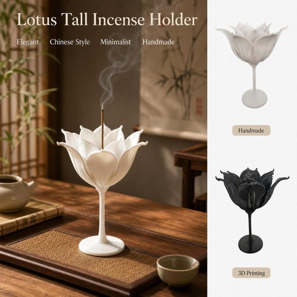 Minimalist Floral Incense Burner 3D Printing Tabletop Incense Base  Yoga Meditation