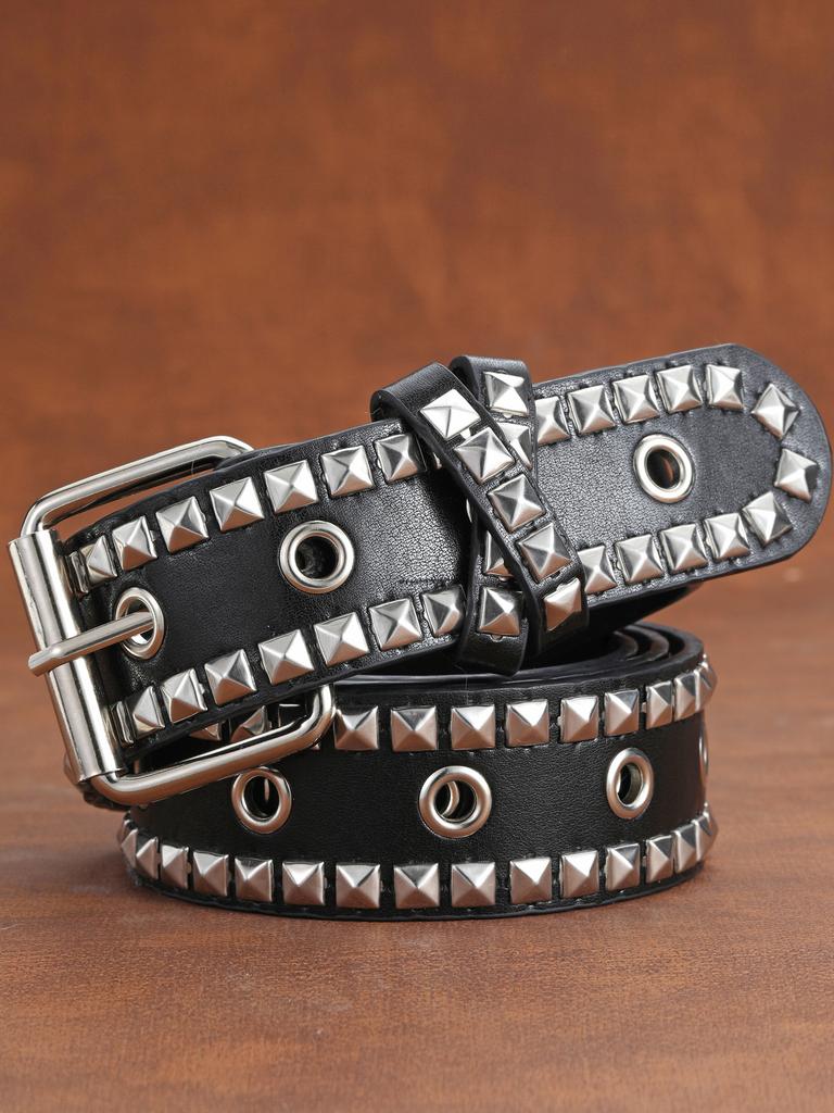 Rivet Belt Belt Women'S Jeans Pin Buckle Belt Universal Blue Decorative Batch