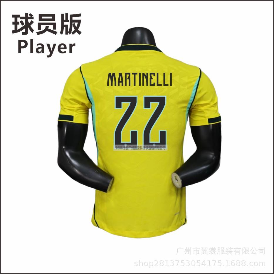 Correct Version 2026 US, Canada and Mexico World Cup Brazil Home and Away Players' Version Jersey 10 Vinicius Single Top