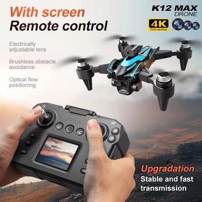 Nový K12 MAX displej Mini dron 8k HD kamera Inteligentní vyhýbání se překážkám ESC Letecké fotografování Bezkartáčová kvadrokoptéra FPV Hračka Dárek pro děti