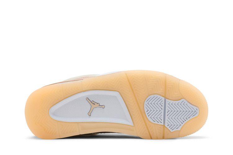 Women's Sneakers Nike Jordan 4 Retro Shimmer (Women's) Shimmer/Bronze Eclipse-Orange Quartz-Metallic Silver