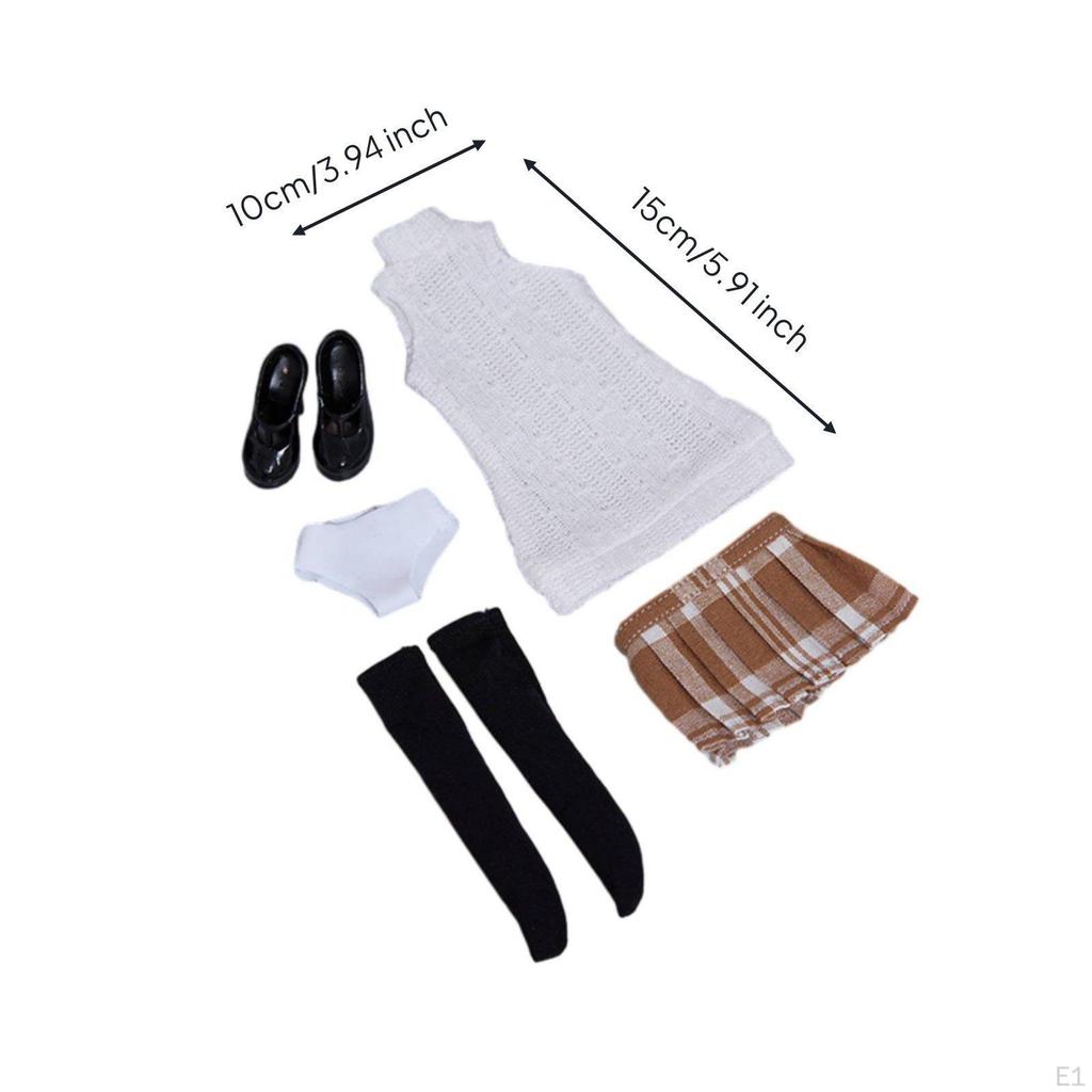 1/6 Doll Clothes Set School design Scale Fine Workmanship Knit Mock MockNeck