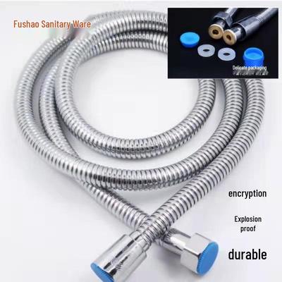 Explosion-Proof Flexible Stainless Steel Shower Hose, Electroplated Metal, Available In 1.5m or 2/3m Lengths