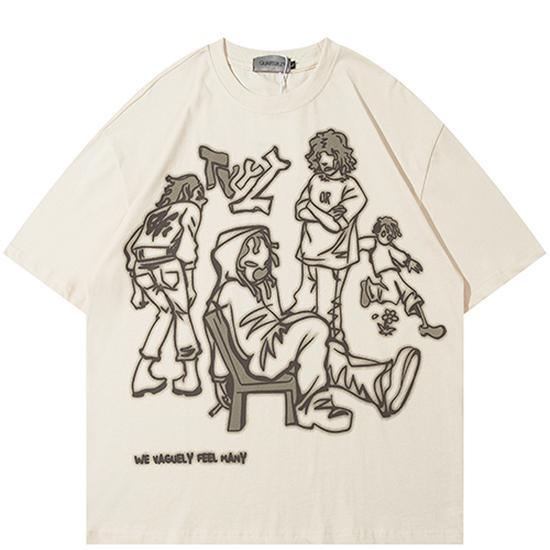 Streetwear Funny Anime Cartoon Grafické tričko