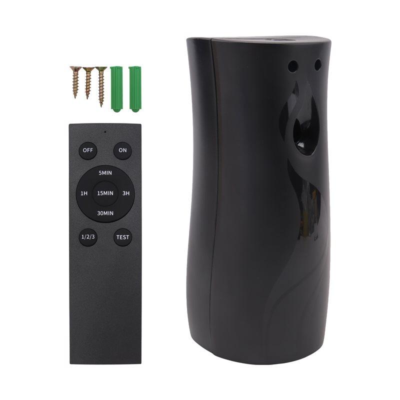 A96K-Automatic Air Freshener Spraying Dispenser, Wall/Standing Aerosol Spraying Dispenser With Remote Control Black