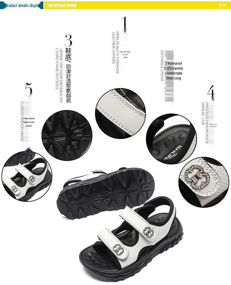 Toddler & Preschool Girls' Thick-Soled Beach & Sports Velcro Sandals – New Summer Style