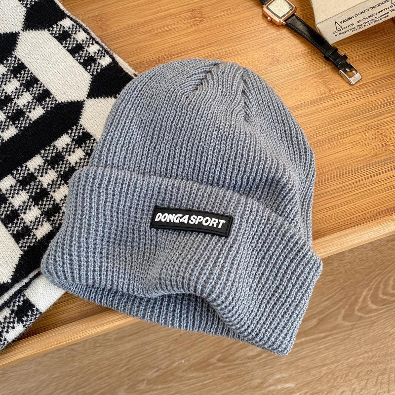 Hat Female Autumn and Winter New Ear Protection Wool Hat Red Face Small Warm Knitted Hat Big Head Circumference Cold Hat Male