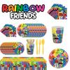 Προμήθειες Πάρτι Rainbow Friends Επιτραπέζια Σκεύη Μπαλόνια Για Διακόσμηση Γενεθλίων Παιδιών