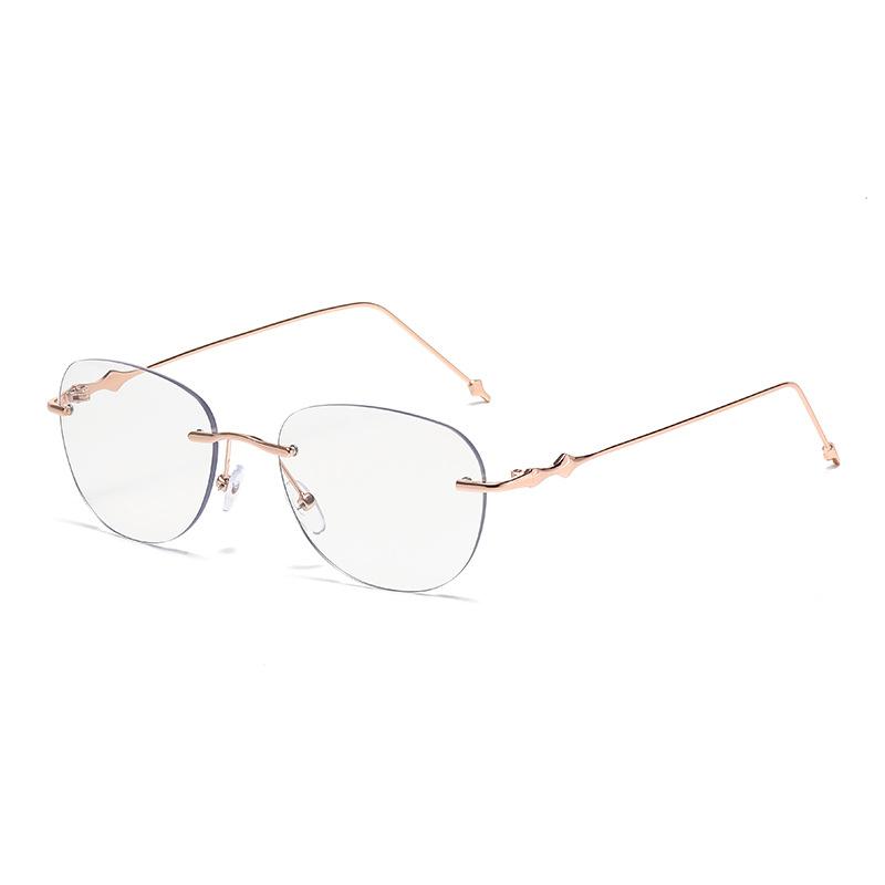 Metal Frameless Photochromic Anti-Blue Light Myopia Glasses Unisex High-Definition Comfort Eyewear Minus Diopter 0 To -4.0