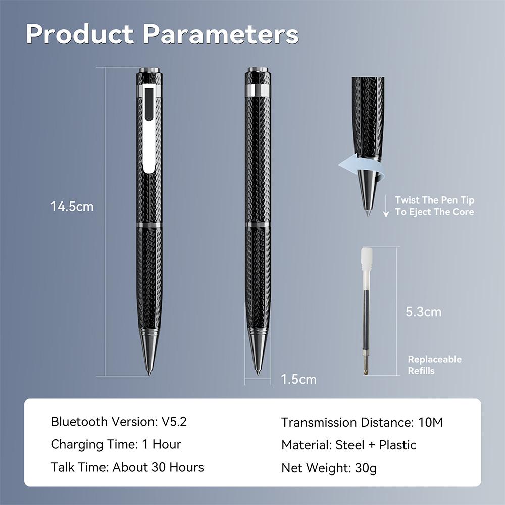 Stylish Smart AI Pen BLE52 ChatGPT Enabled Interactive Ballpoint With TF Card Expansion Support Ai Pen Connect To Chat Gpt
