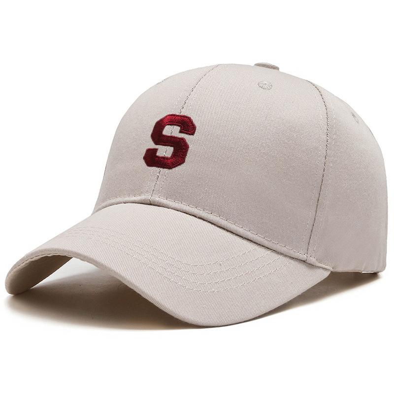 Hat Women's Summer New S Letter Embroidered Baseball Cap Spring and Autumn Outdoor Sun Hat Men's Casual Baseball Cap