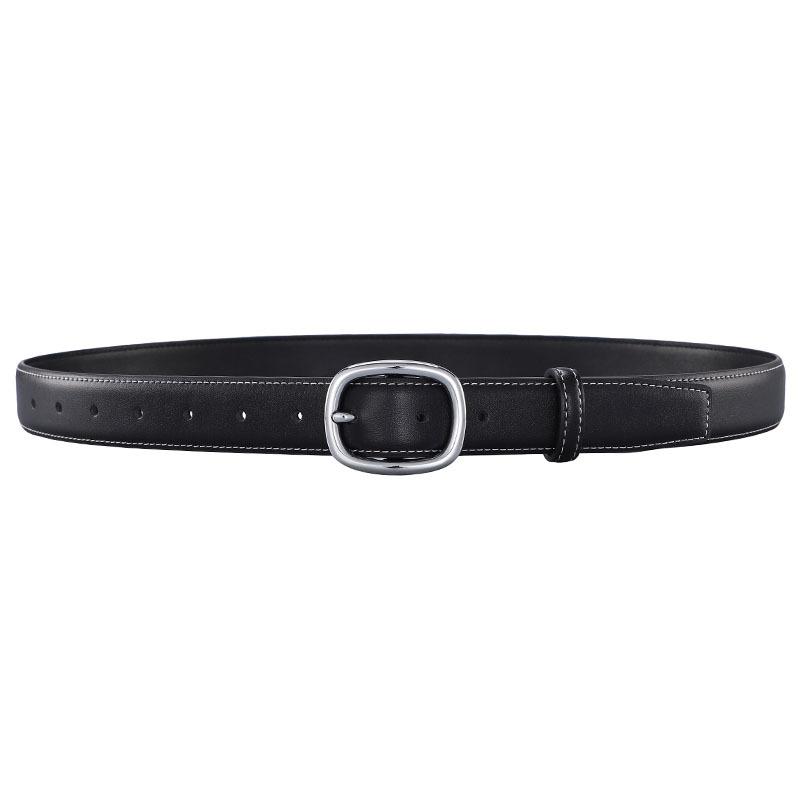 

Женский ремень с пряжкой, женский ремень из чистой коровьей кожи для джинсовой юбки 110cm чёрный
