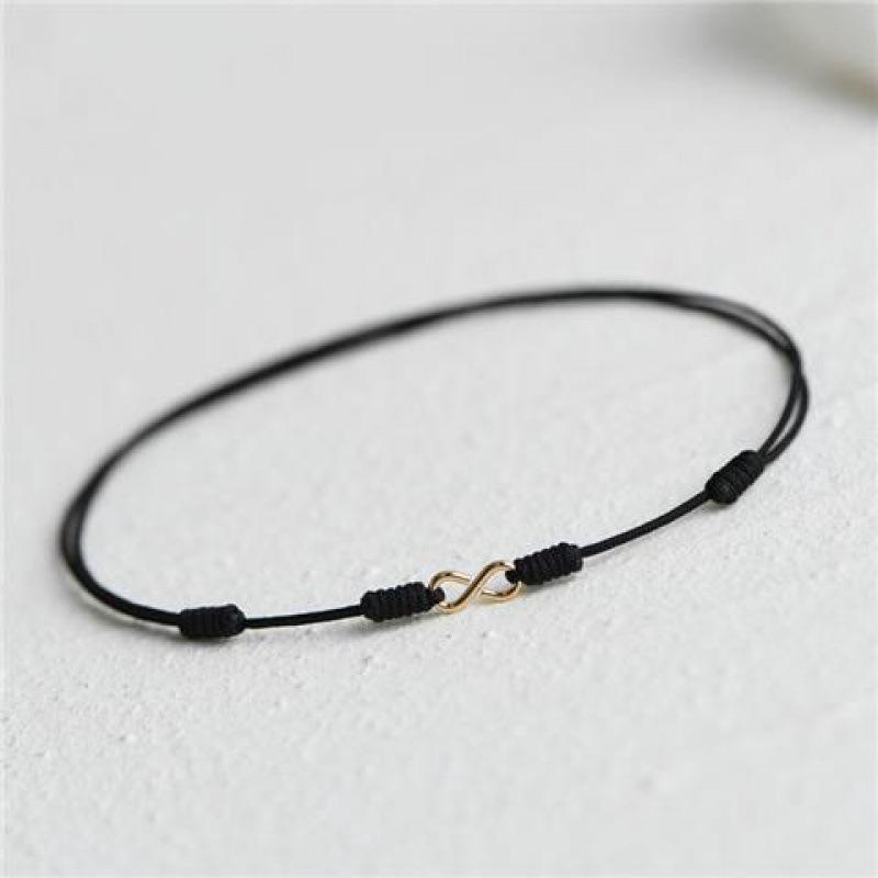 Year of the Rat Red String Anklet: Infinite Money Design, Hand-Woven Couples' Gift