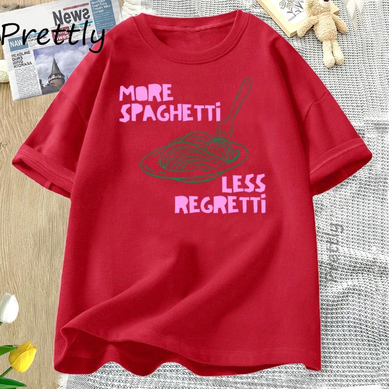 

Spaghetti T Shirt Pasta Lover Tee Italian Food TShirt Unisex Women Funny Cotton Short Sleeve Graphic T Shirts Womens Clothing S
