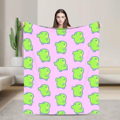 Kuchipatchi Mametchi Decke Reise Flanell Überwurfdecke für Heimdekoration Warm Weich Design Qualität Bettüberwurf Geschenk