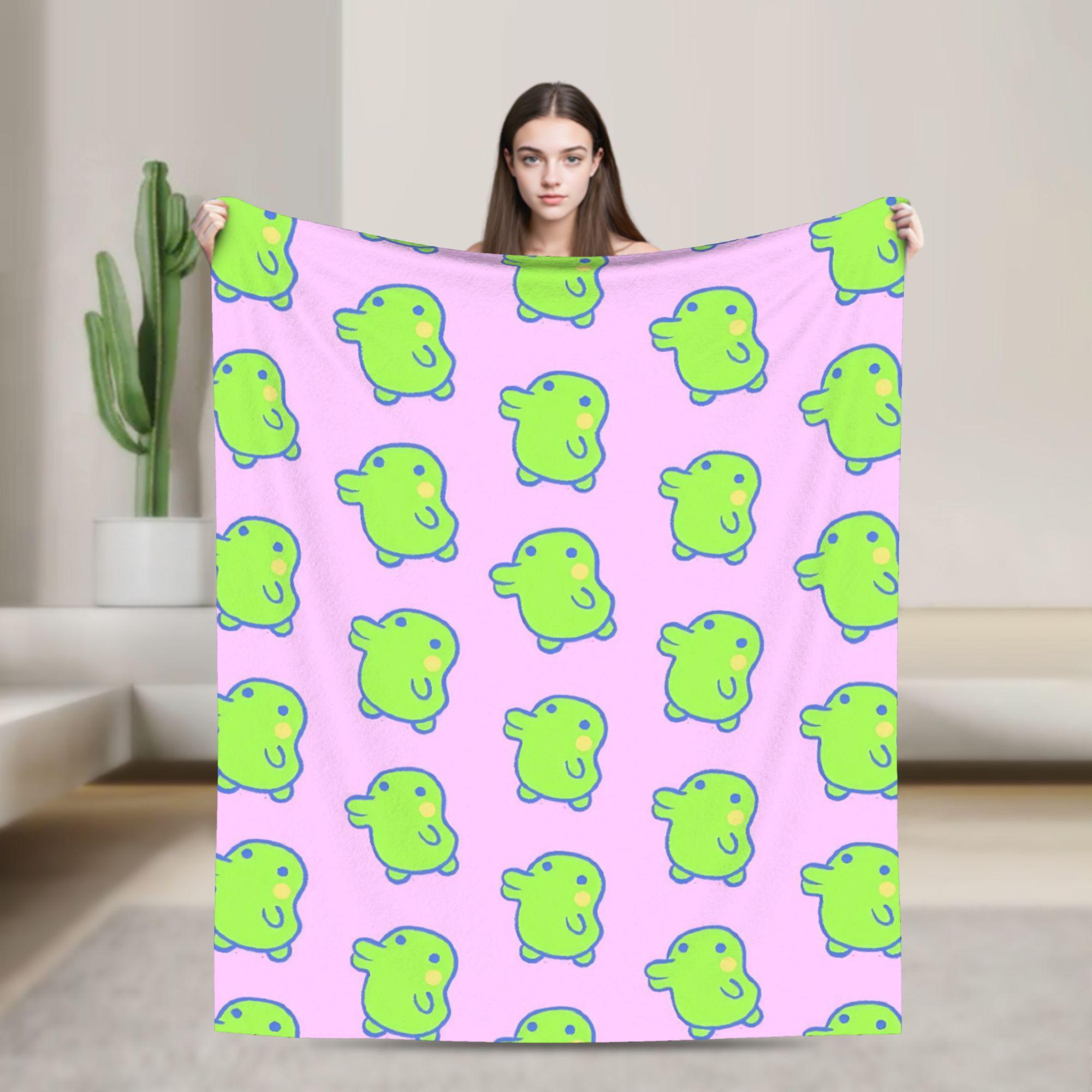 Kuchipatchis Mametchi Flannel Blanket  Soft Throw Blanket for Outdoor Camping Print Bedspread Sofa Bed Cover 75x90cm