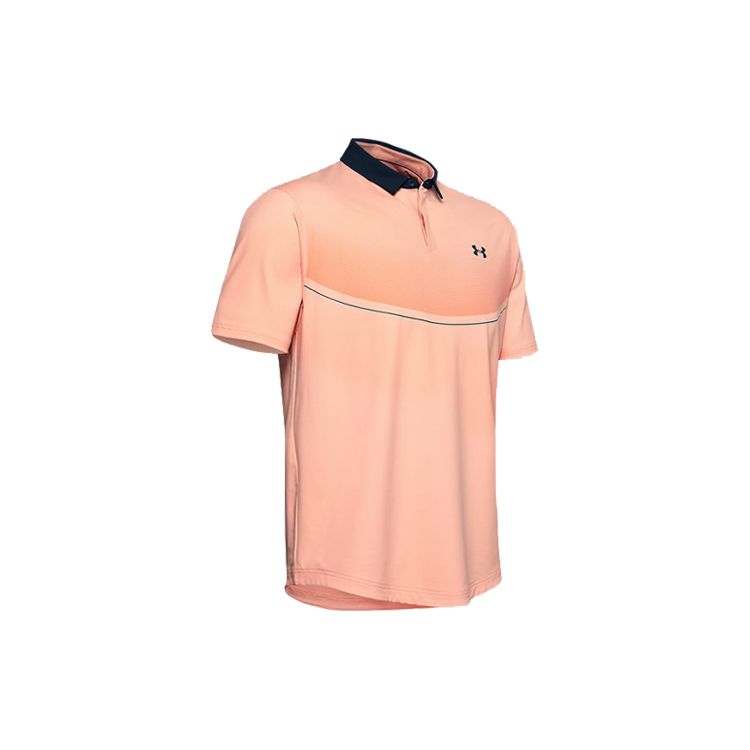 

Under Armour Iso-Chill Golf Sports однотонная свободная рубашка-поло с прямыми штанинами мужские топы персикового цвета 1350980-845