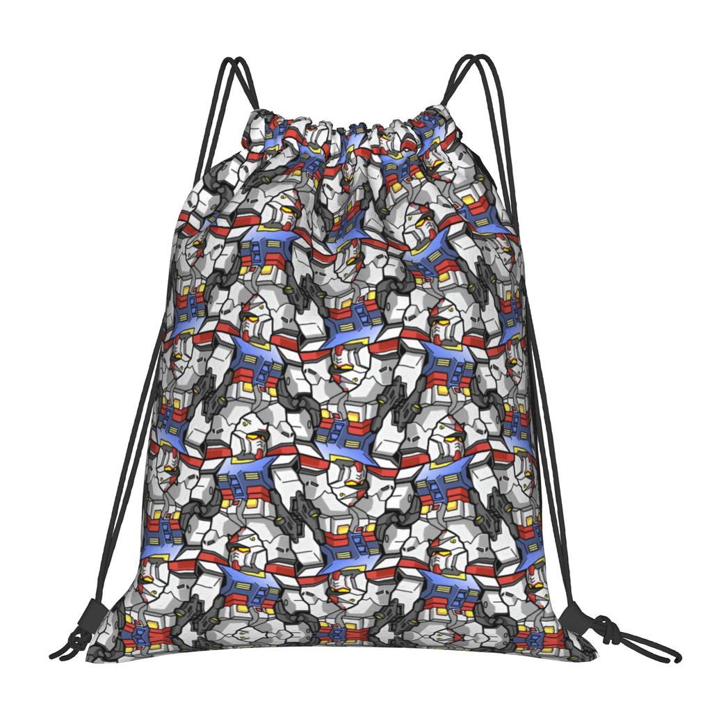 Custom Gundams Drawstring Bag Men Women Foldable Sports Gym Sackpack Anime Shopping Backpacks