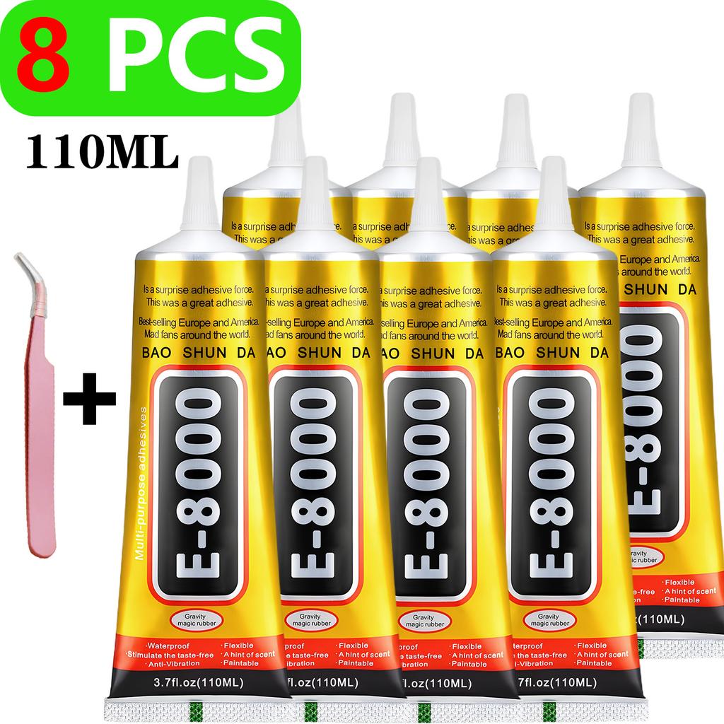 T7000/E8000 Mobile Phone Adhesive – Factory Direct, Buy One Get One Free. Ideal for schools, home DIY projects, jewellery, displays, toy mode