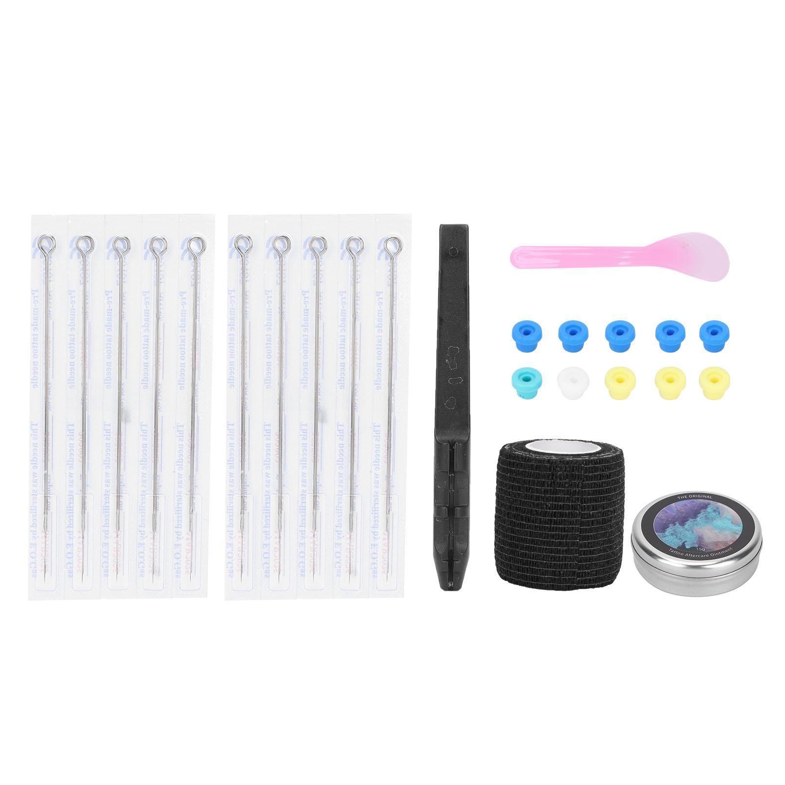 DIY Hand Stick Tattoo Kit Tattoo Repair Cream Traditional Tattoo Pen Set Black 1RL