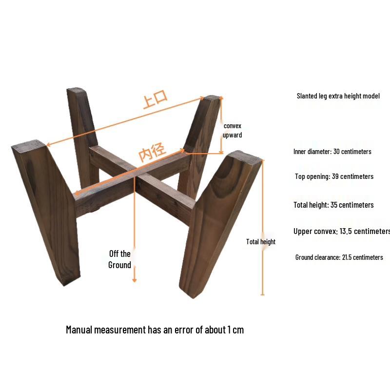 

Heavy Duty Carbonized Solid Wood Flower Stand with Slanted Legs