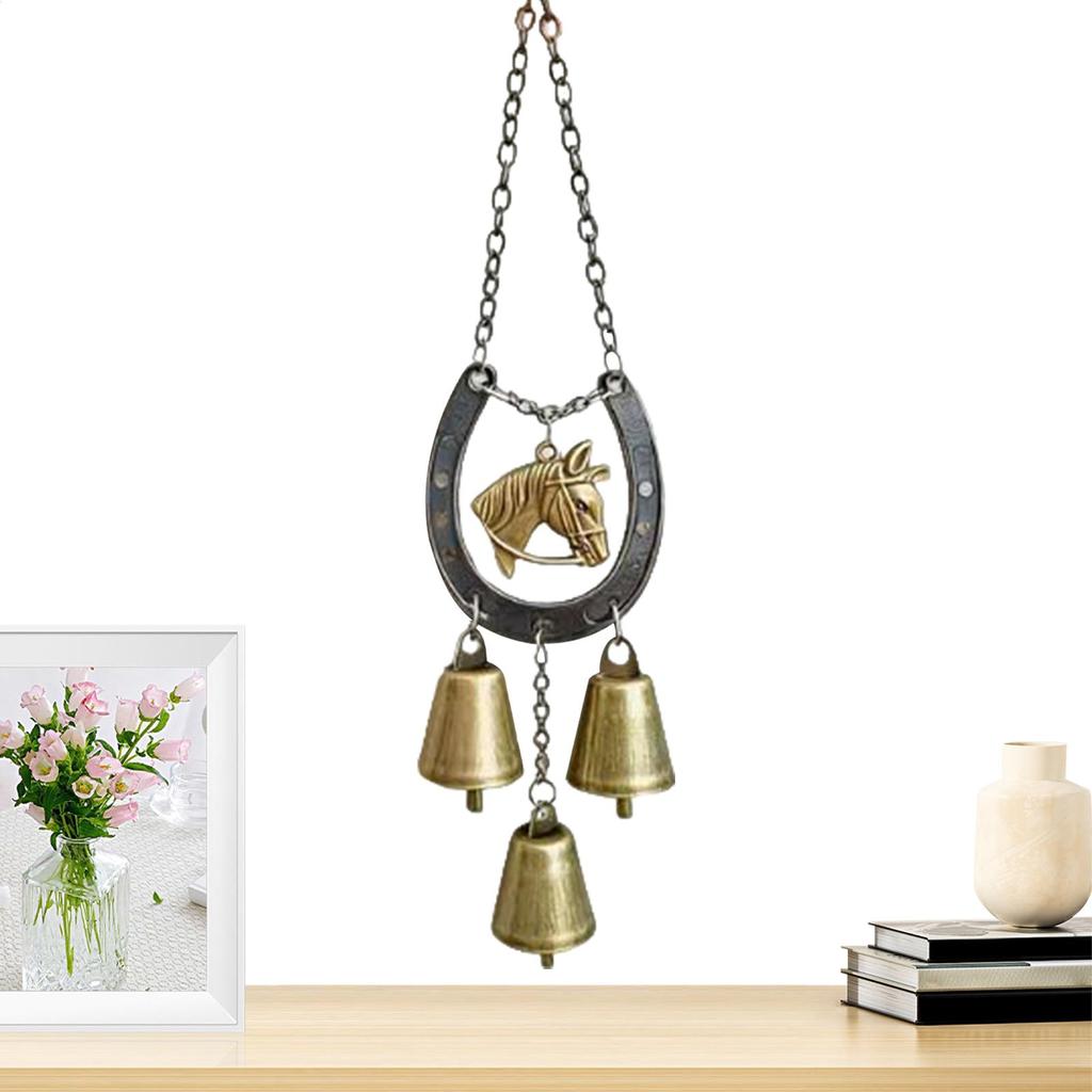 Windspiel Eisenkunst Vintage Windspiel Outdoor Hängende Glocke Für Innenbereich Garten Hochzeit Einweihungsparty Pferde-Liebhaber Geschenk