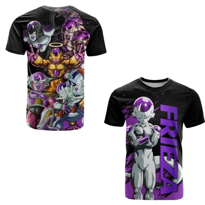 Dragon Ball Z Anime Style Summer 3d Printed Men's Round Neck Cosplay T-Shirt Women Children's Street Casual Sports Top Clothing
