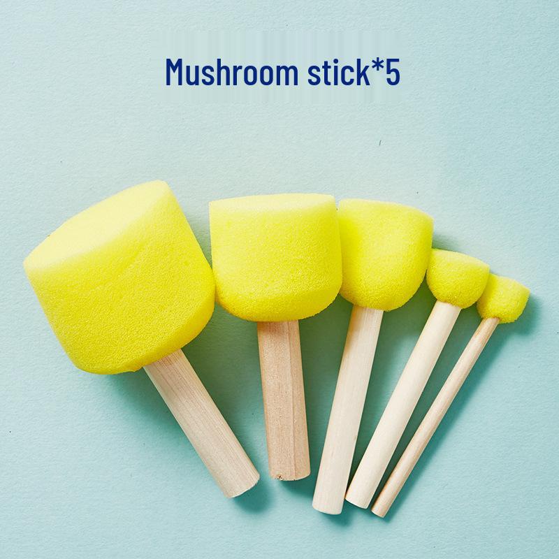 Kid's Sponge Stamp Ink Pad and Roller Set for Painting and Drawing