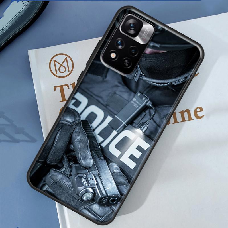 Symbol Police Case For Xiaomi Redmi Note 12 11 10 9 8 Pro Cover For Redmi Note 10S 11S 10A 10C 9A 9C 12C 9T