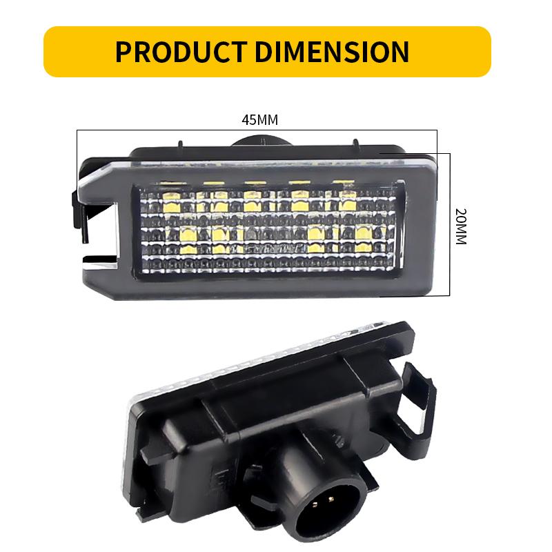 2pcs 68228931AA LED Number License Plate Light 12V For Jeep Grand Cherokee Compass Patriot Dodge Viper 14-17 Fiat500 Accessories