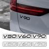3D ABS Samolepka s emblémem zadních písmen pro auto Volvo V50 V60 V90 Dekorativní doplňky pro auto