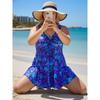 Traje de baño Tankini para mujer talla S Plus Estampado Floral Separado Falda de baño Skirtini