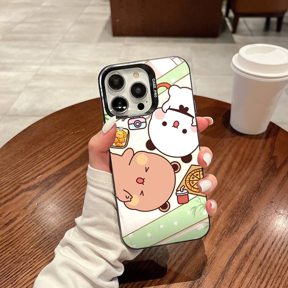 Character Bubu And Dudu Phone Case For IPhone 16 15 14 13 12 11 17 Pro MAX Plus Pro Matte Shockproof Cover
