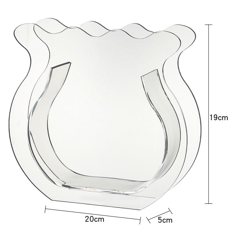 Modern Vase Transparent Colorful Creative Geometric Vase for Flowers Centerpiece Small Fish Tank Home Office Table Decor