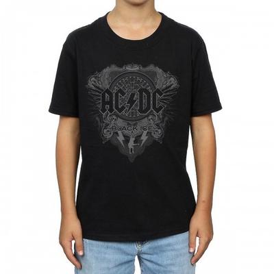 Camiseta Preta de Algodão Ice para Meninos
