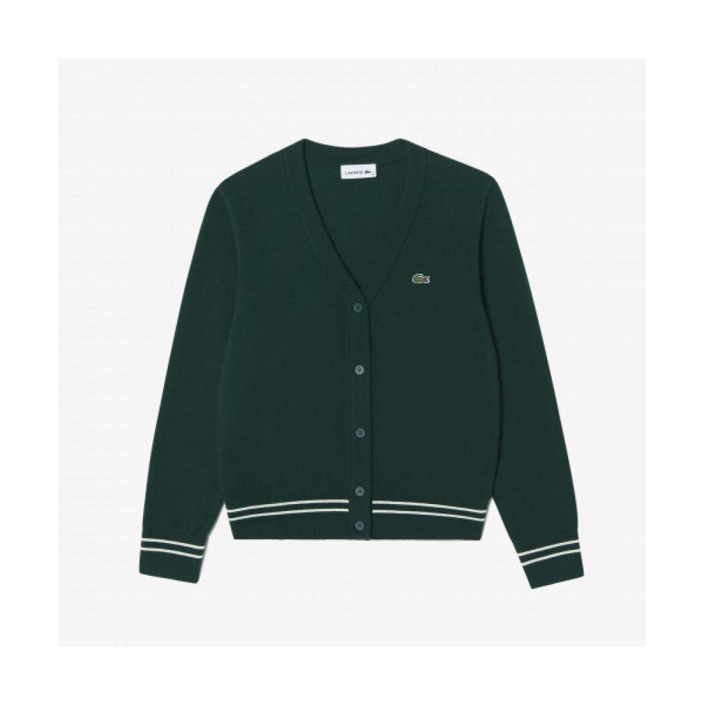 

LacoSte Women S basIC Button Y Cardigan [темно-зеленый] 036