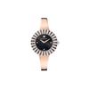 Crystalline Delight Watch Quartz Movement Metal Strap Black Dial Women Watches Metallic 5484050