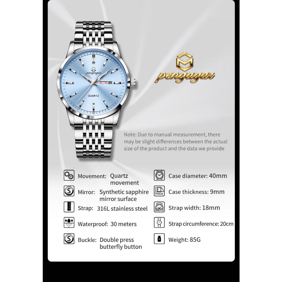Top Brand Luxury Man Wristwatch Waterproof Luminous Date Men Watches Stainless Steel Quartz Watch