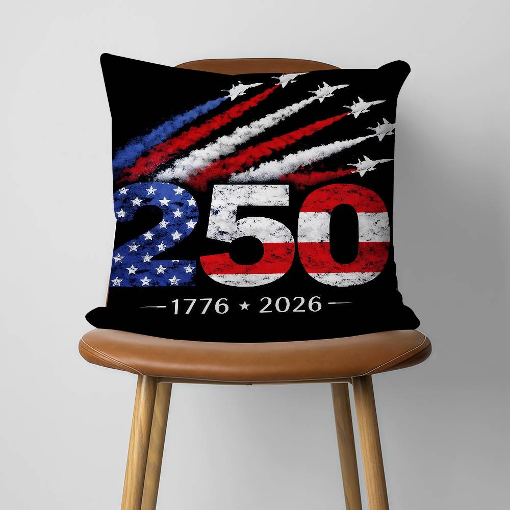 American Independence 250Th Anniversary 30X30Cm 45X45Cm Pillow Case Decor Protective Covers Comfortable Soft For Sofa Living Roo
