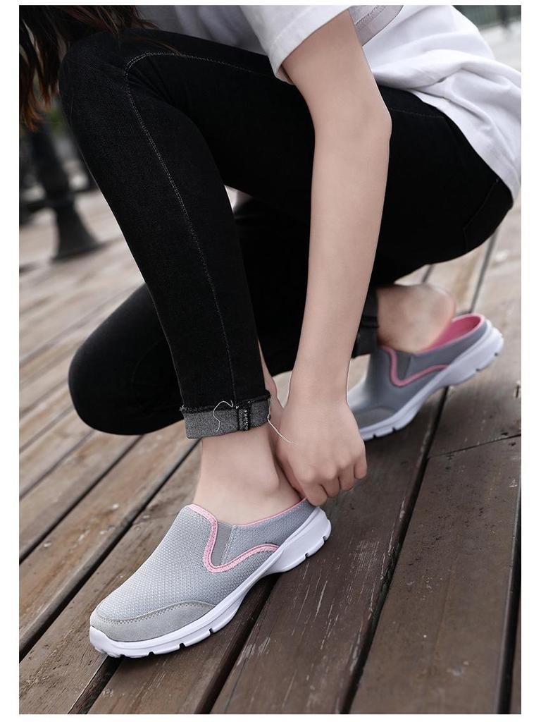 2025 Summer Unisex Plus Size Casual Mesh Half-Slipper Sandals