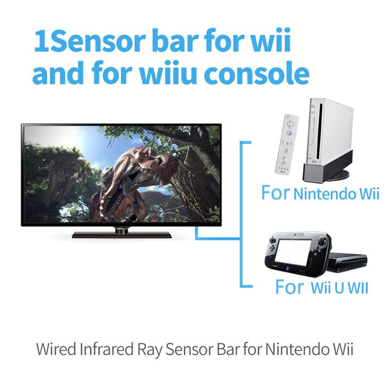 Fernbedienung Infrarotstrahl IR-Indikatorleiste mit Verlängerungskabel Kabelgebundene Infrarotstrahl-Sensorleiste Infrarot-IR-Signalstrahl für Nintendo Wii