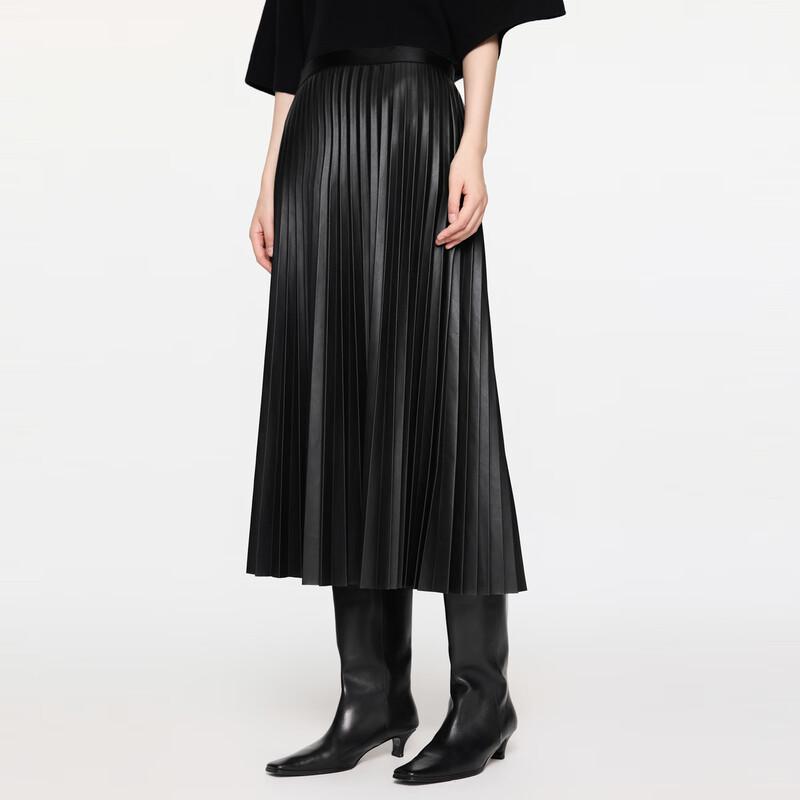 JNBY Women s Autumn/Winter Pleated A-Line Midi Skirt S