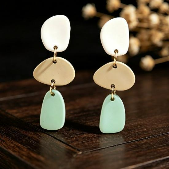 European & American Geometric Metal Dangle Earrings - Bohemian Style Accessory