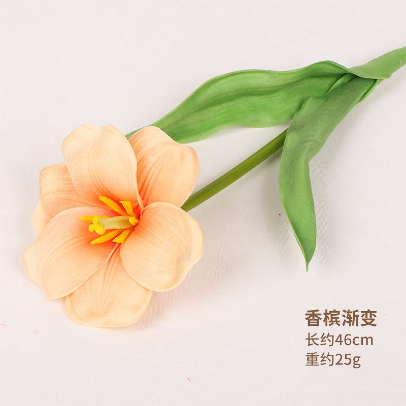 10pcs/Bundle 46cm New Tulip Living Room Ornaments With PU Artificial Premium Bouquet Realistic Touch Tulip Wholesale