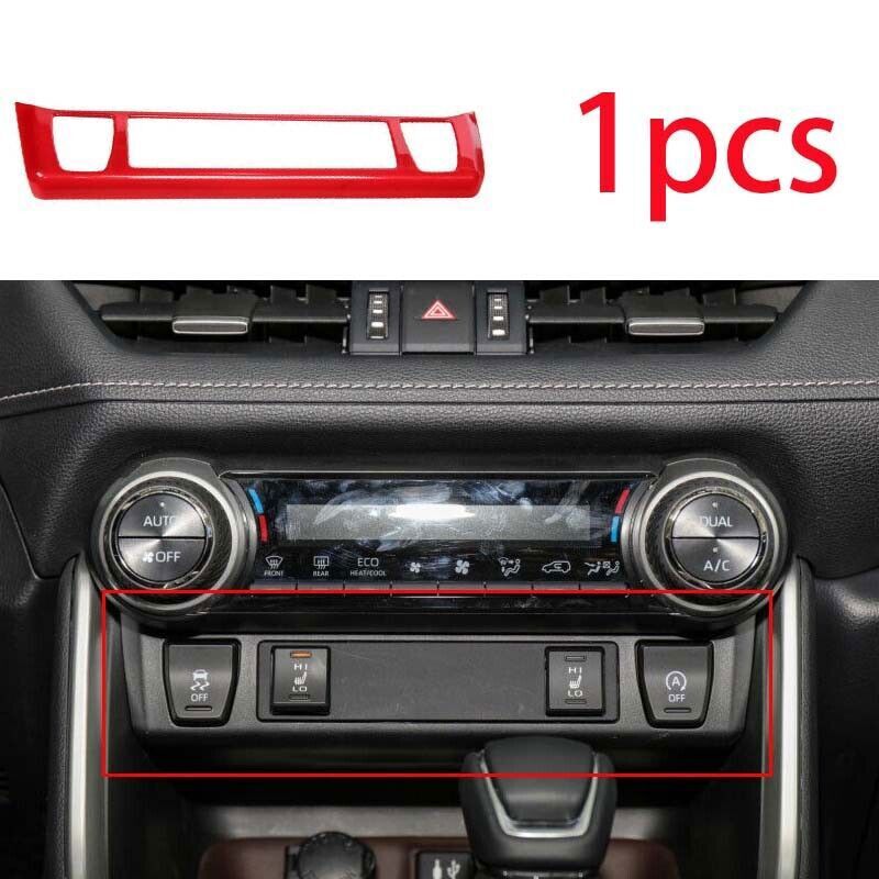 Cover Trim 1PCS Red ABS Central Seat Heating Button For Toyota RAV4 - DX
