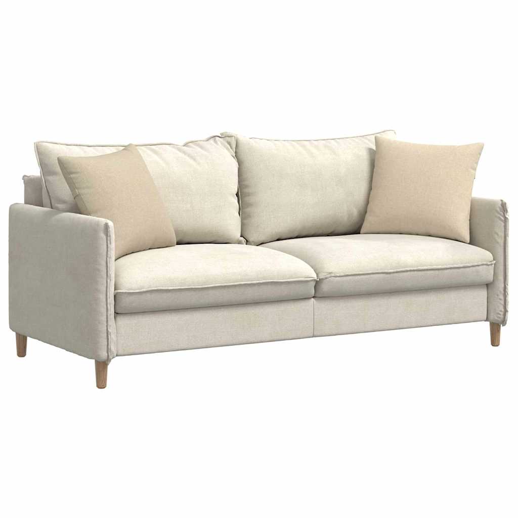 Sofa Cushions 2 pcs Cream 45 x 45 cm Fabric
