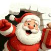 3D Holiday Wall Stickers Christmas Santa Stickers, Claus Reindeer Break-Through Self-Adhesive Decorative Window Film Decal, Removable for Living Room