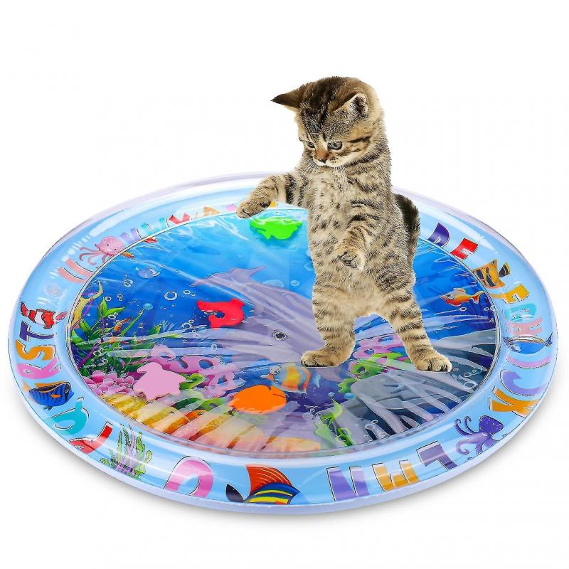 Tappetino Sensoriale all'Acqua per Gatti, Giochi per Gatti per Gatti d'Appartamento Annoiati, Giocattoli Kicker per Gatti Tappetino Autogiocante, Gioc